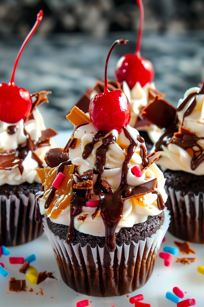 Hot Fudge Sundae Cupcakes Recipe