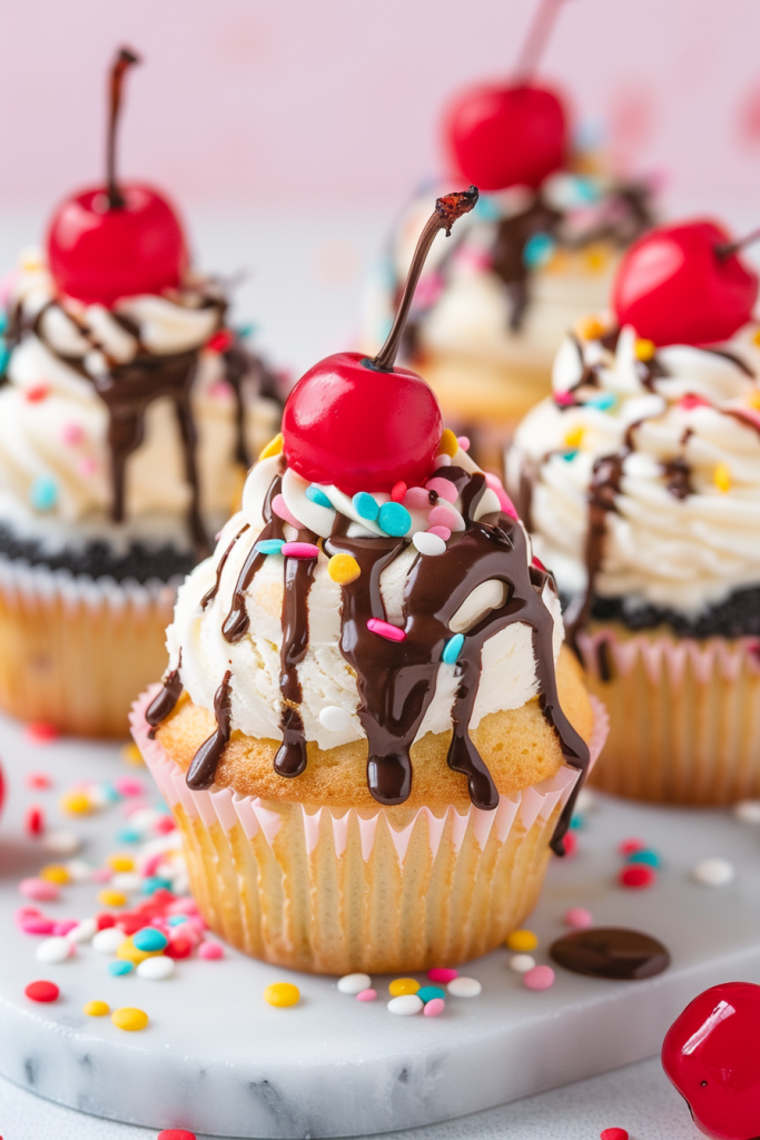 Ice Cream Sundae Cupcakes