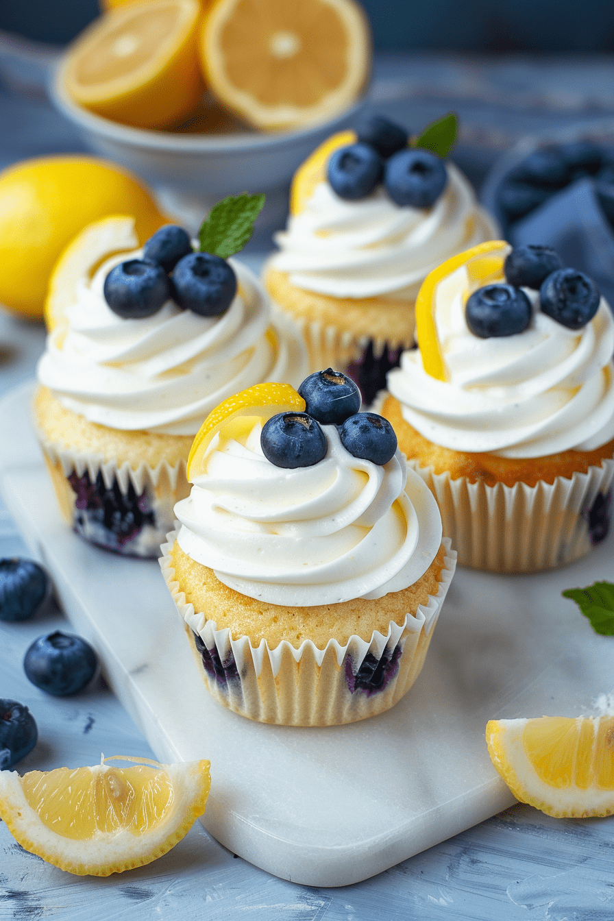 Lemon Blueberry Cupcakes Recipe