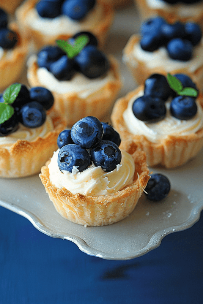 Mini Blueberry Cheesecake Tartlets