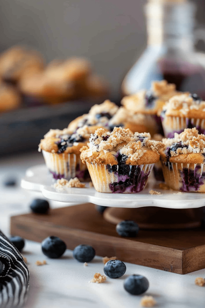 Mini Blueberry Muffins with Streusel Topping Recipe