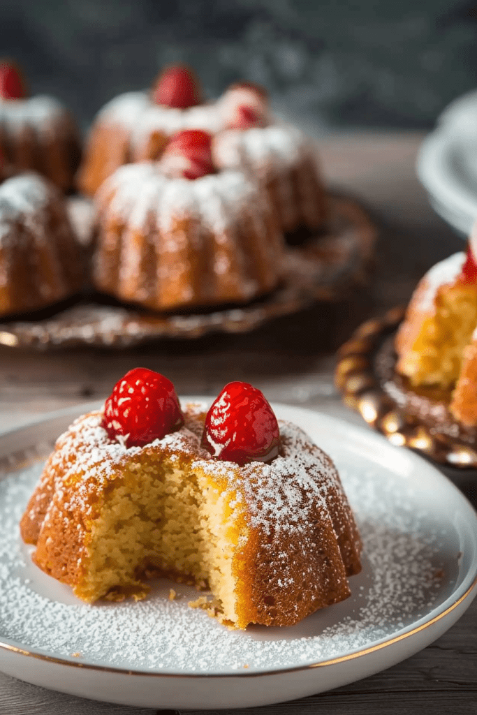 Mini Bundt Rum Cakes