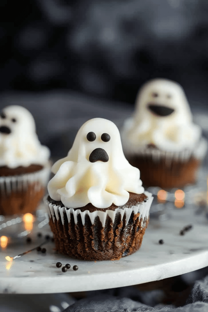 Mini Ghost Cupcakes