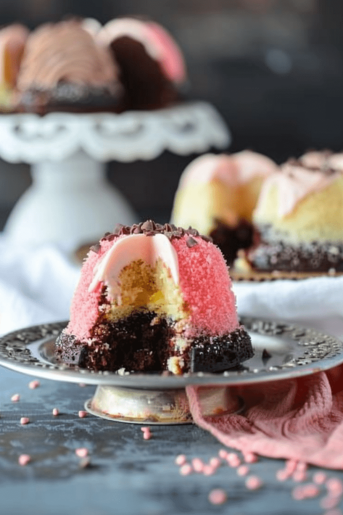 Mini Neapolitan Bundt Cakes