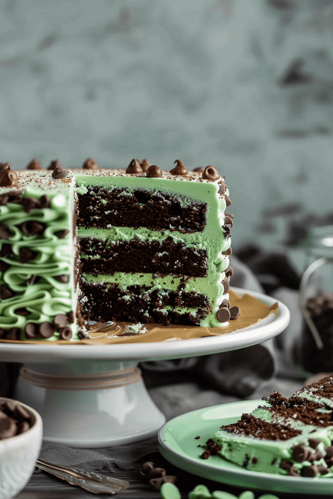 Mint Chocolate Chip Cakes