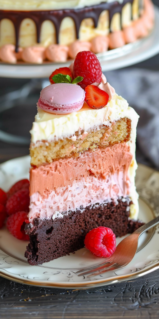 Neapolitan Cake Layers