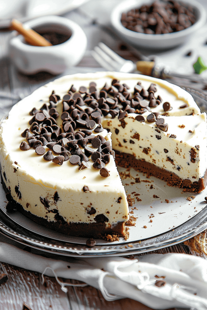 No-Bake Chocolate Chip Cheesecake Recipe