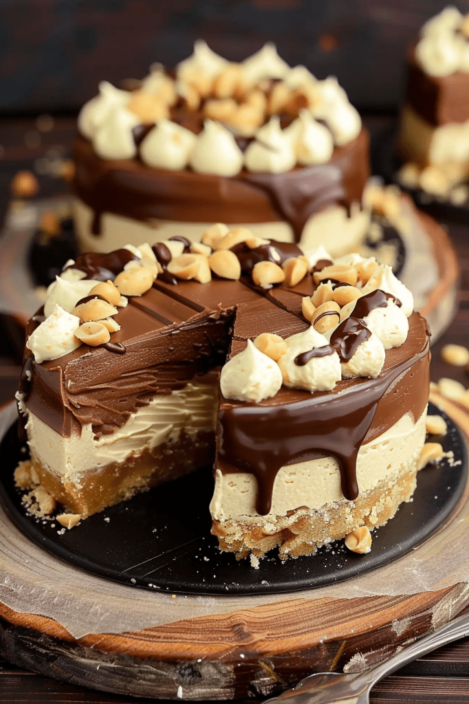 No-Bake Chocolate Peanut Butter Mini Cheesecake