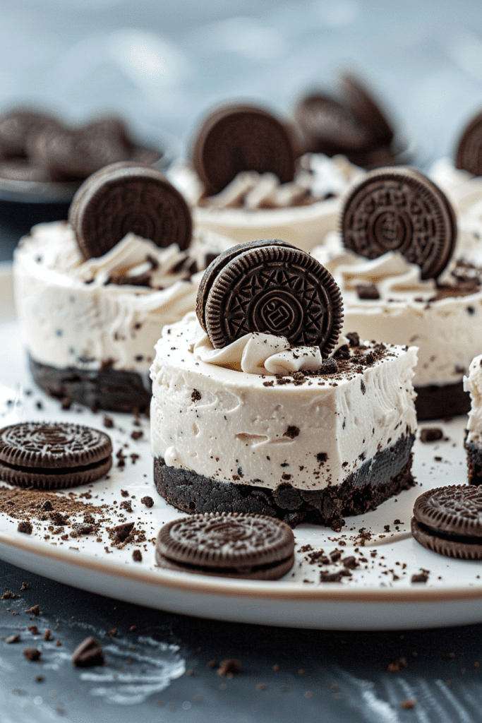 Oreo Cookies and Cream No-Bake Cheesecake