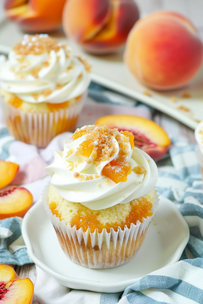 Peach Cobbler Cupcakes Recipe