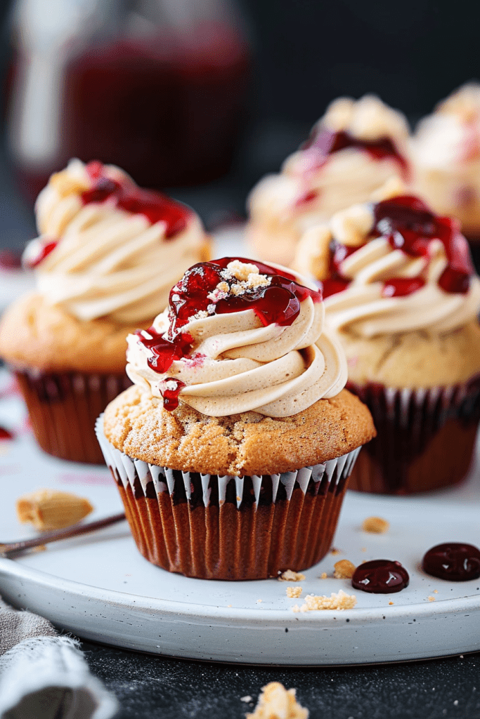 Peanut Butter and Jelly Cupcakes