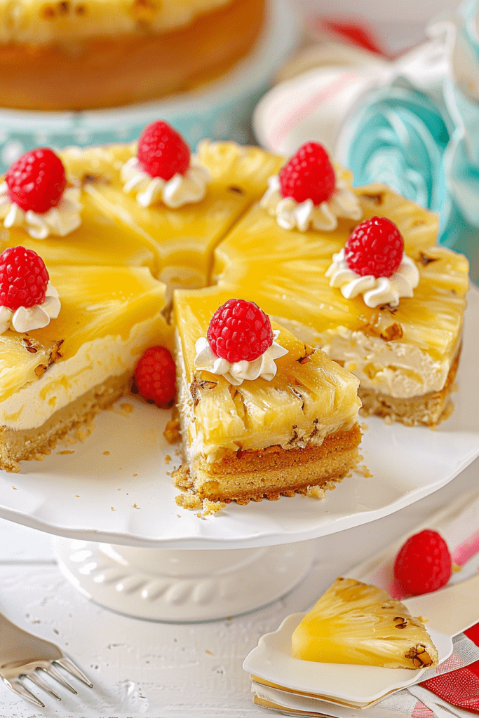 Pineapple Upside Down Cheesecakes