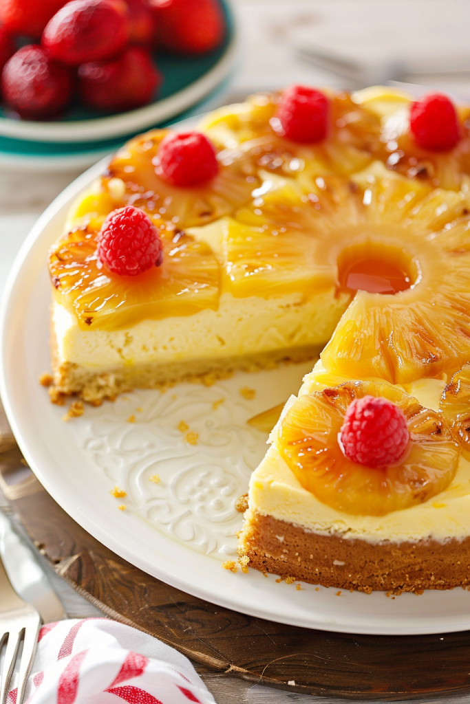 Pineapple Upside Down Cheesecake Recipe