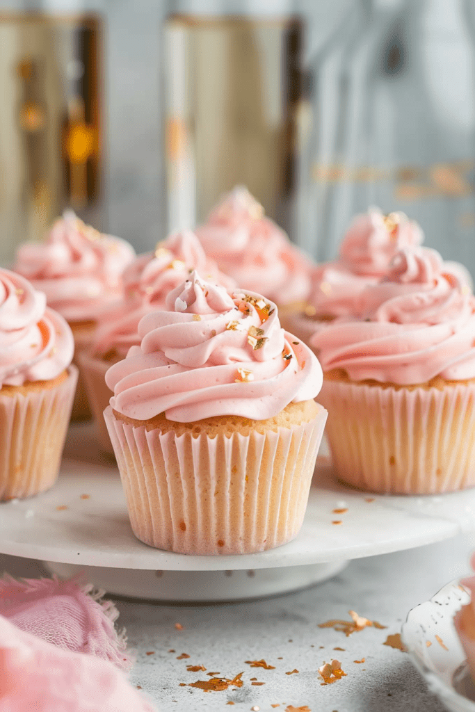 Pink Champagne Cupcakes