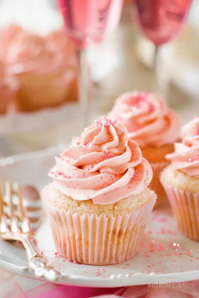 Pink Champagne Cupcakes & Buttercream