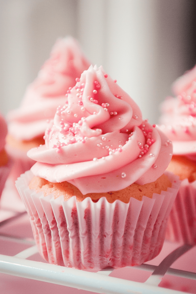 Pink Champagne Cupcakes and Buttercream