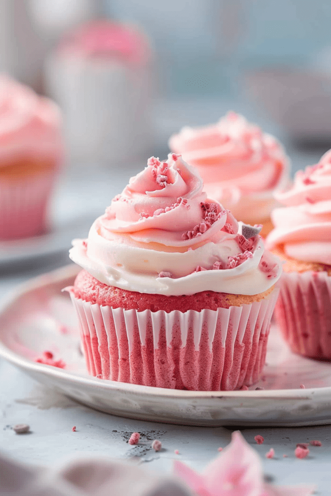 Pink Velvet Cupcakes