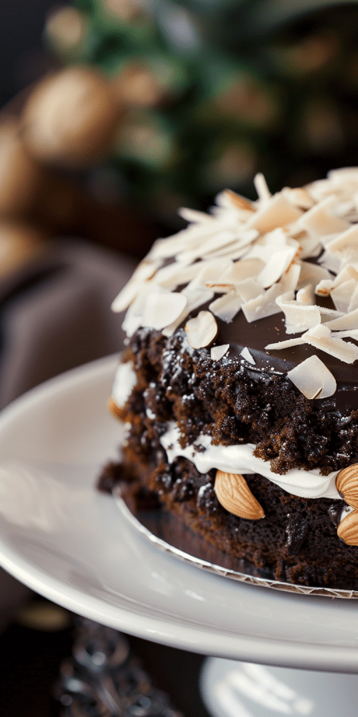 Preparing the Almond Joy Cake