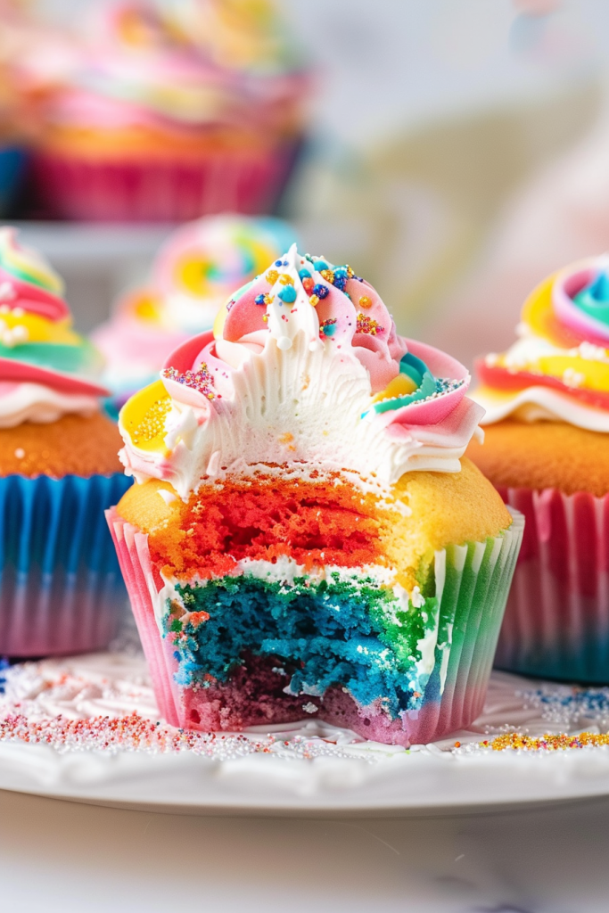 Rainbow Cupcakes