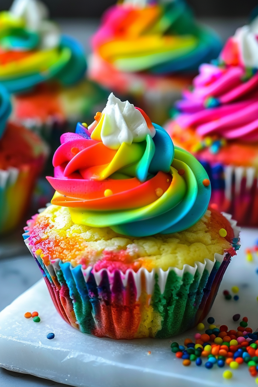 Rainbow Cupcakes Recipe