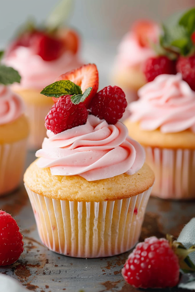 Raspberry Moscow Mule Cupcakes