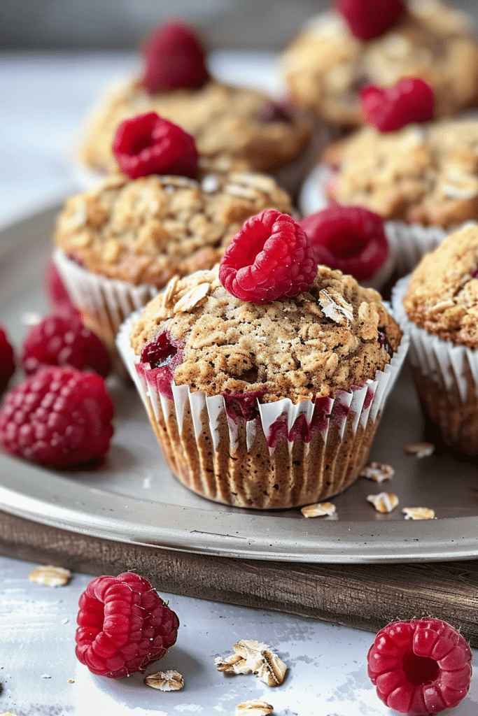 Raspberry Oatmeal Muffins