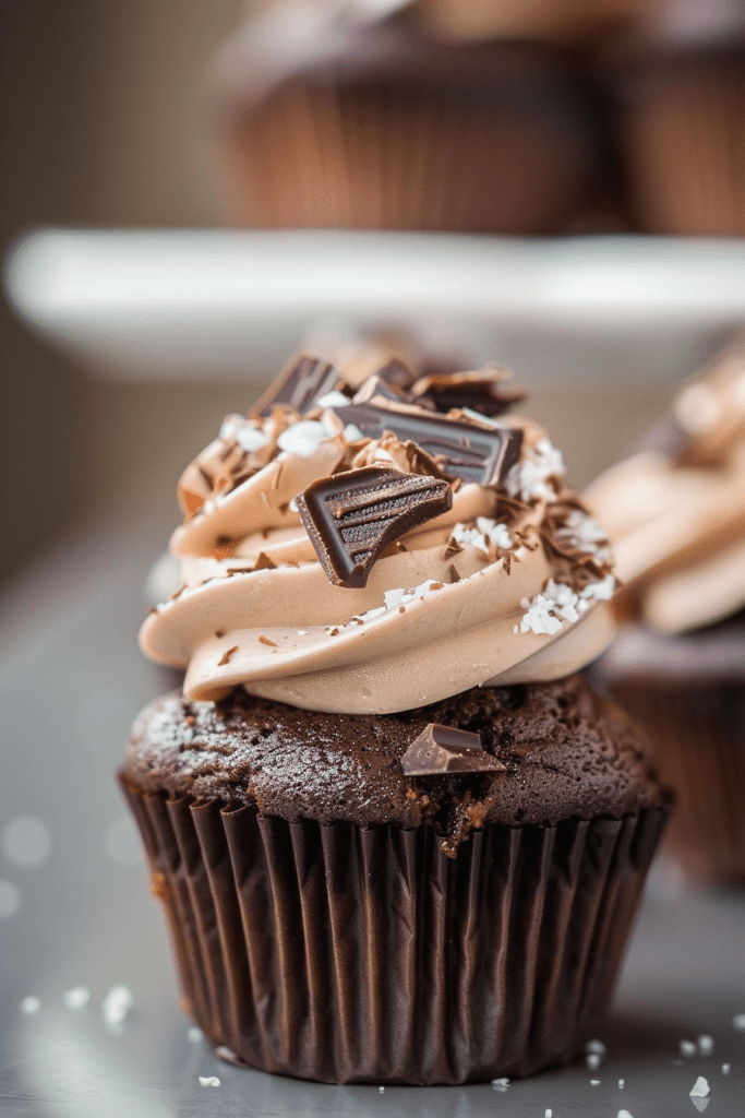 Salted Chocolate Fudge Cupcakes