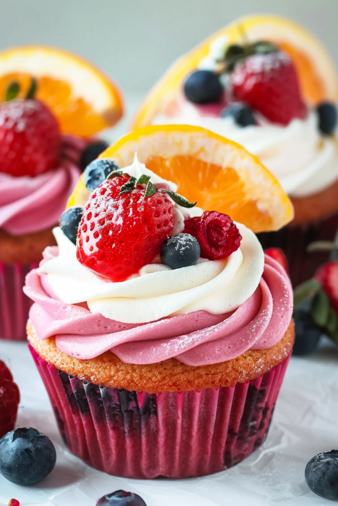 Sangria Cupcakes Fruity Flavors