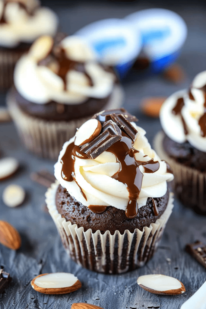 Serving Almond Joy Cupcakes