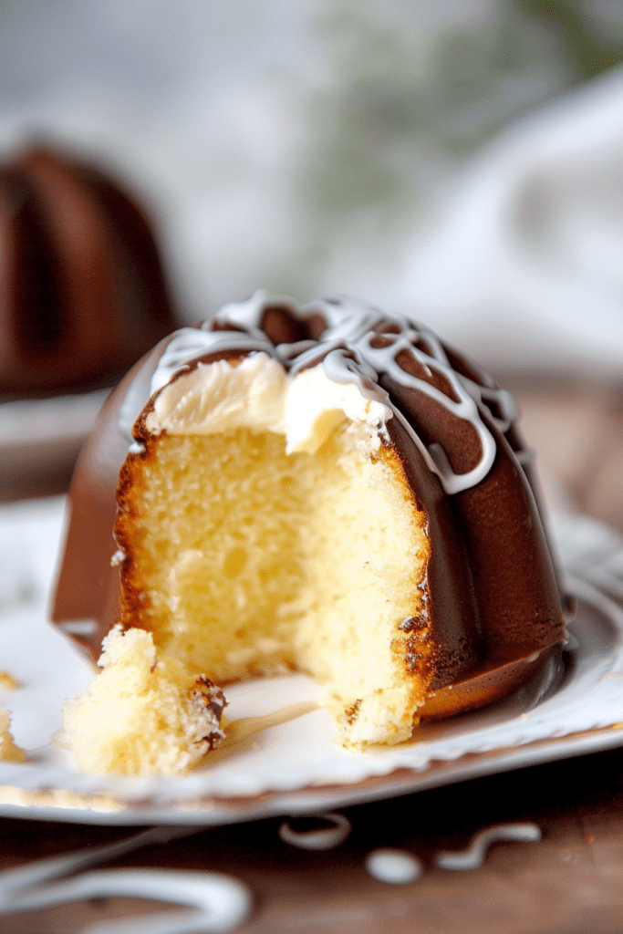 Serving Boston Cream Mini Bundts