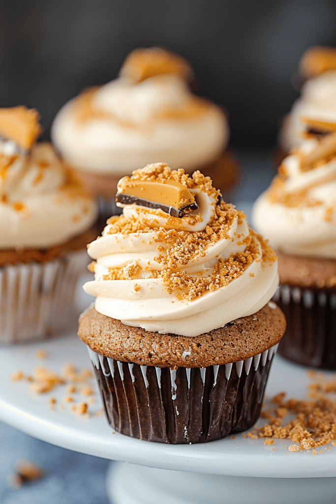 Serving Butterfinger Cupcakes