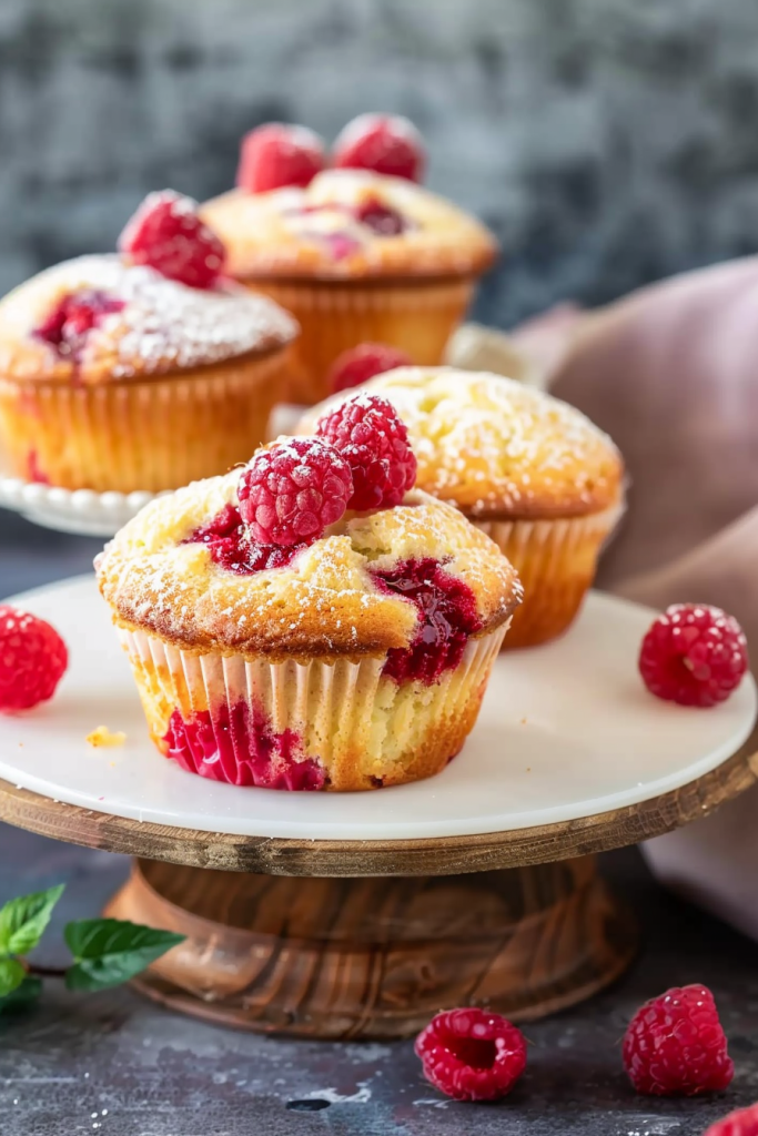 Serving Buttermilk Raspberry Muffins