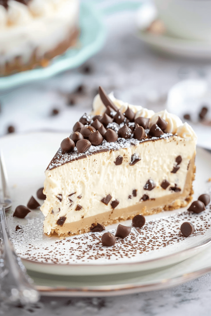 Serving Cannoli Cheesecake