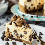 Serving Chocolate Chip Cookie Dough Cheesecake