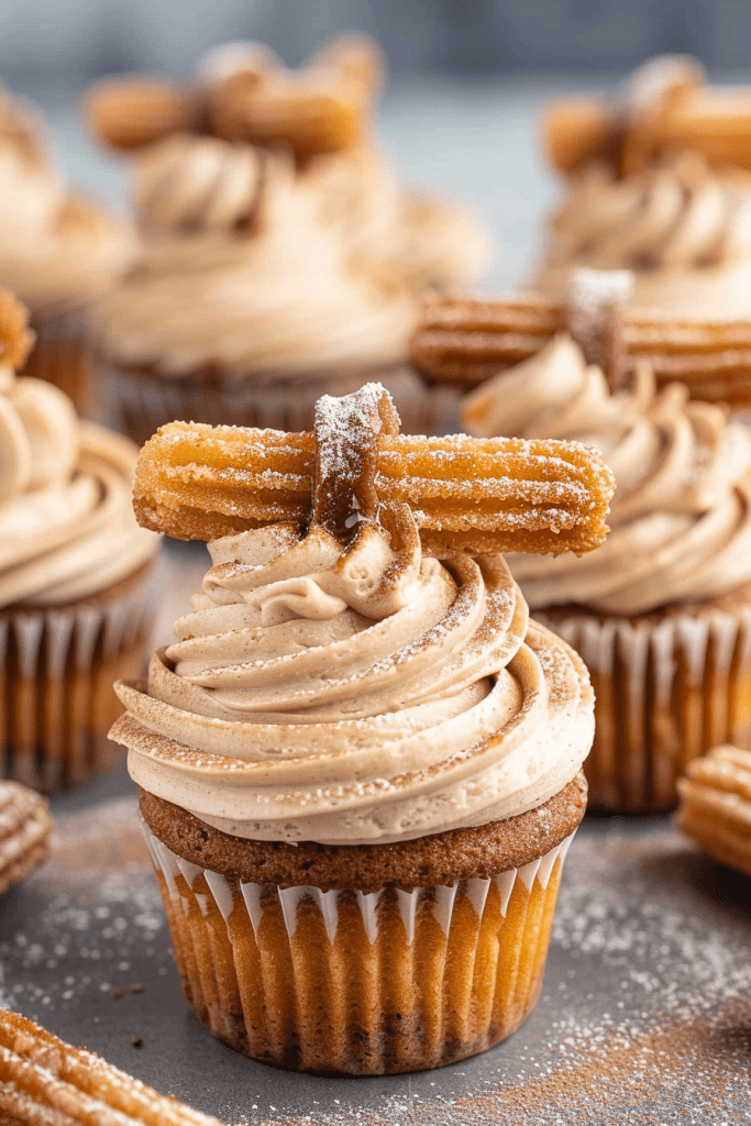 Serving Churro Cupcakes