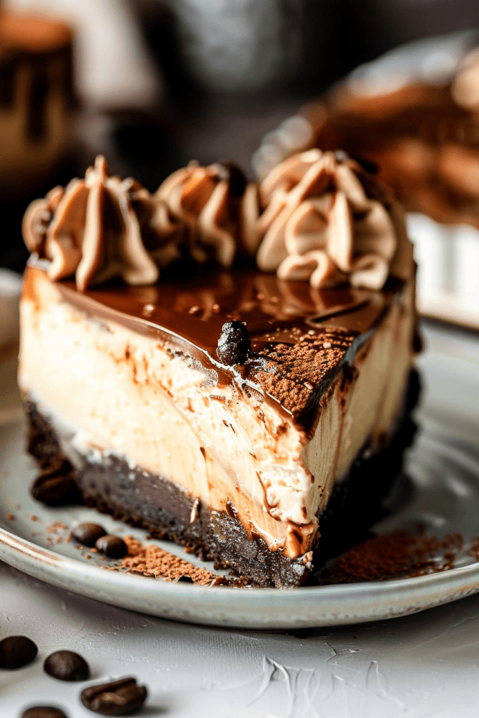 Serving Espresso Cheesecake