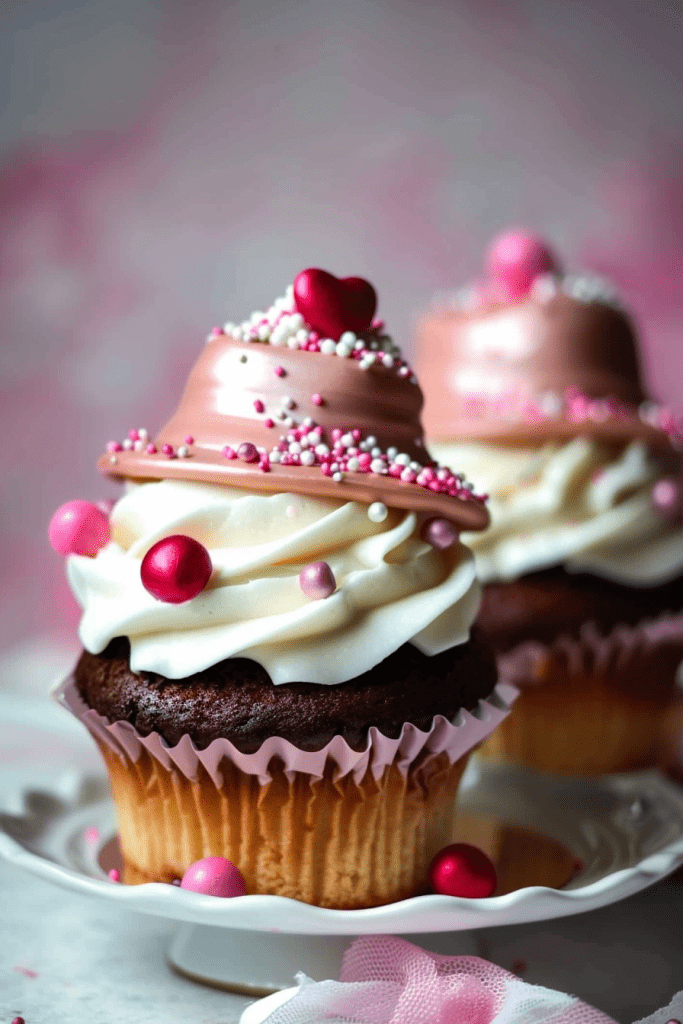 Serving High Hat Birthday Cake Cupcakes