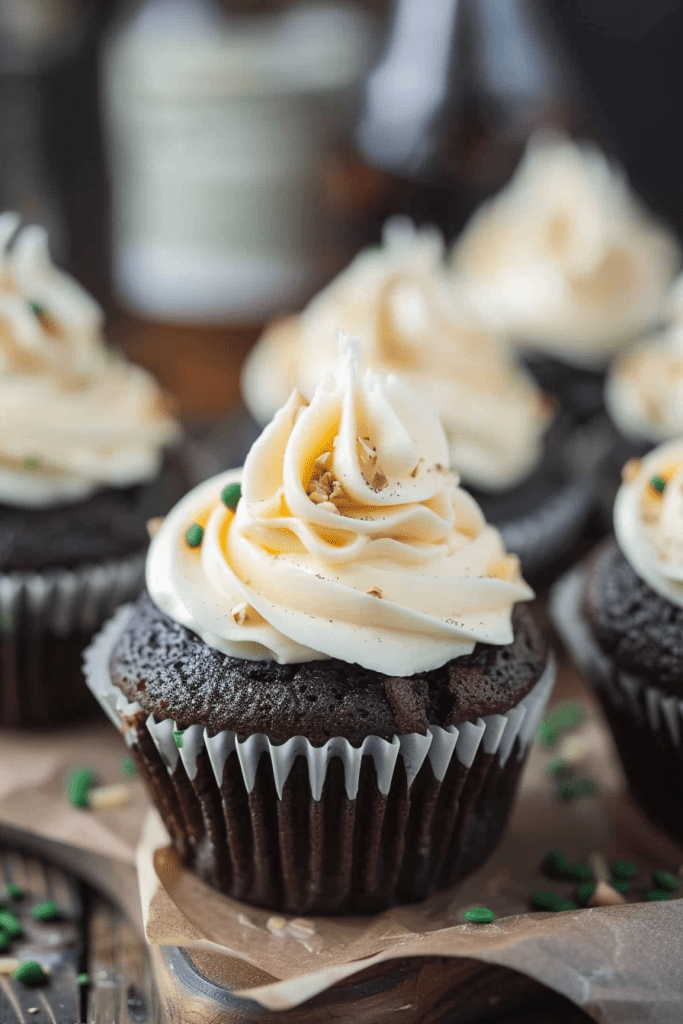 Serving Irish Car Bomb Cupcakes