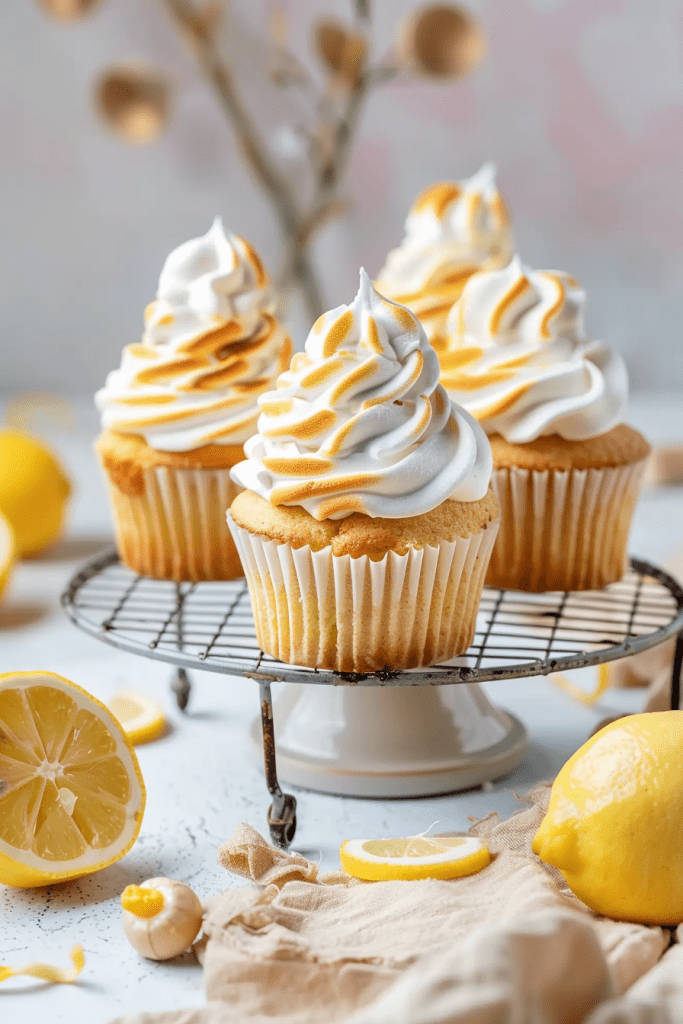 Serving Lemon Meringue Cupcakes