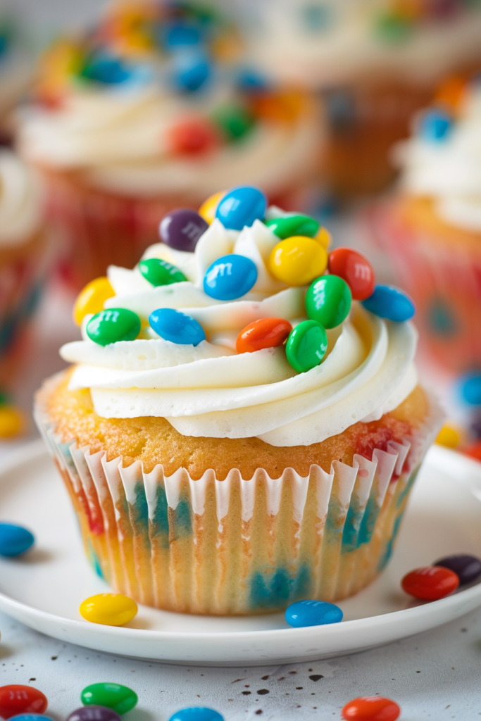 Serving M&M Cupcakes