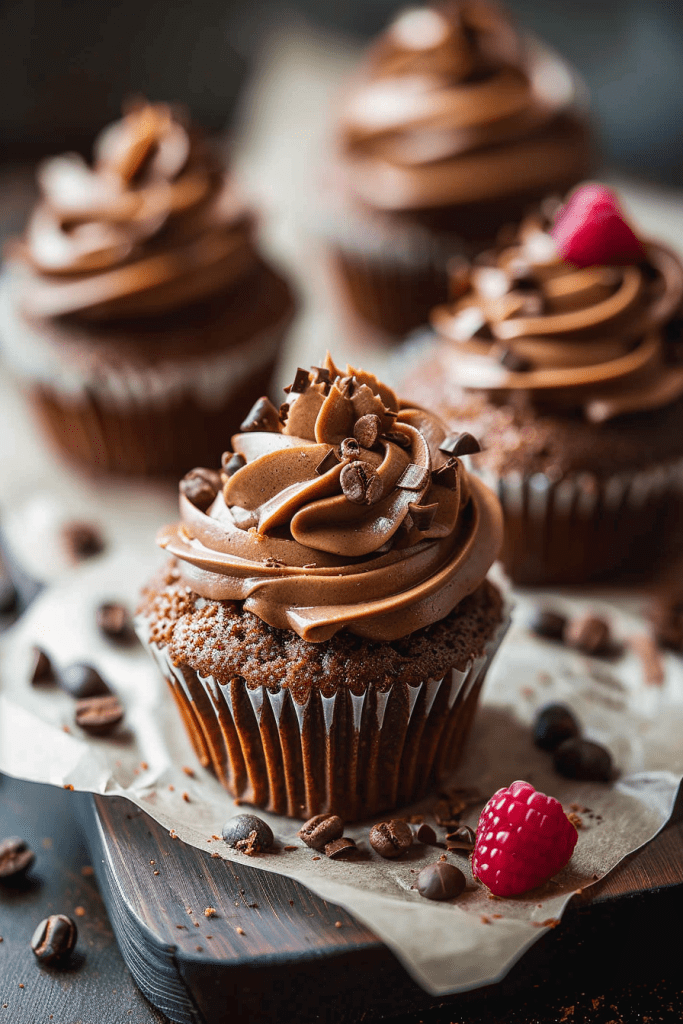 Serving Mocha Nutella Cupcakes