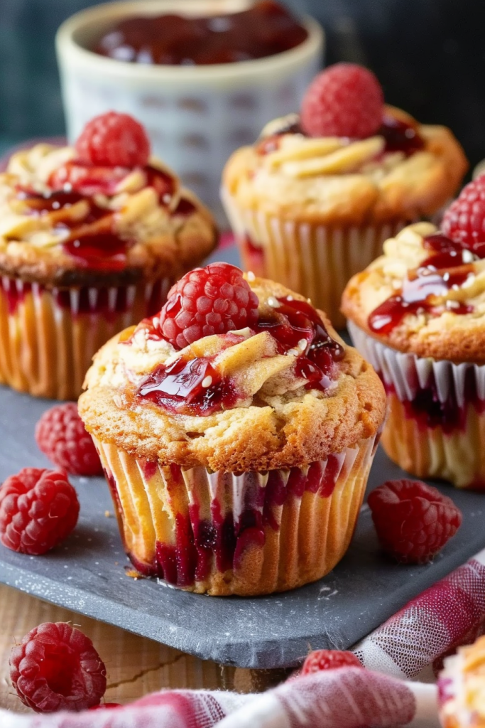 Serving Peanut Butter and Jelly Muffins