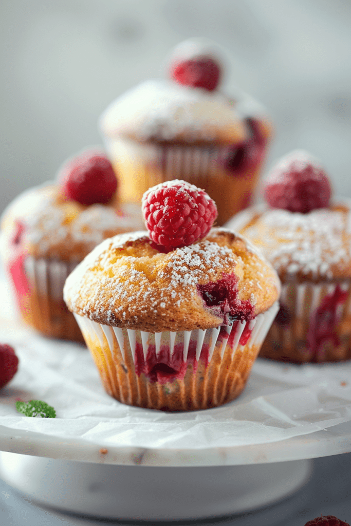 Serving Raspberry Muffins