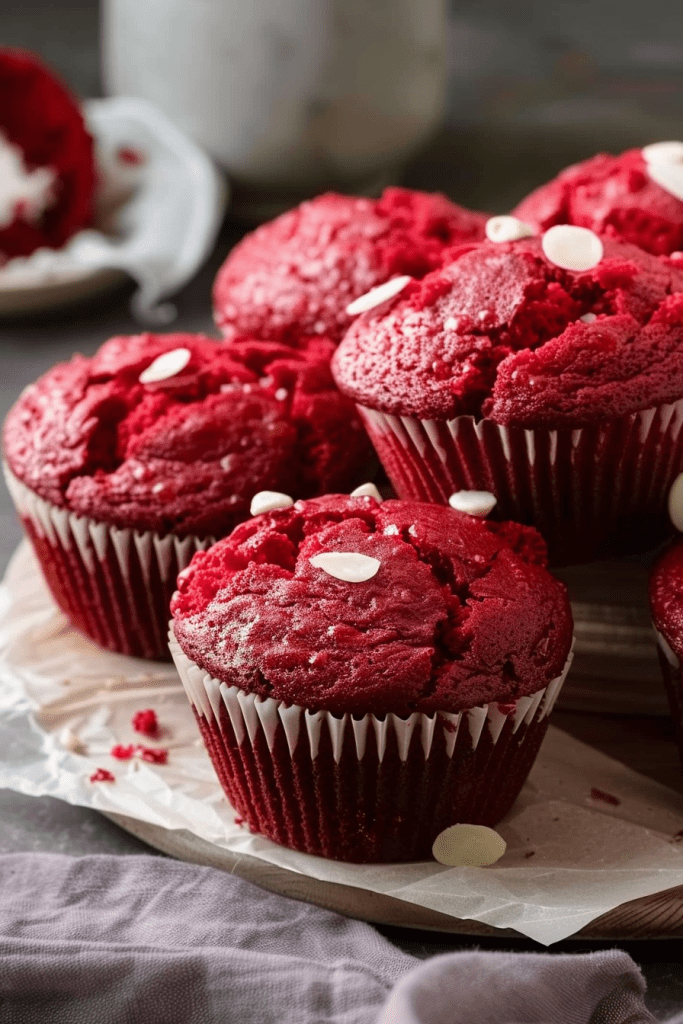 Serving Red Velvet Muffins