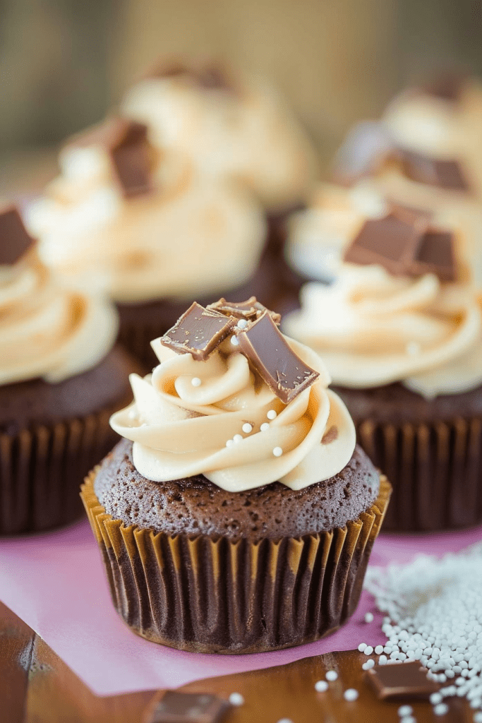 Serving Salted Chocolate Fudge Cupcakes