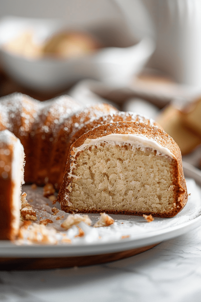 Serving Snickerdoodle Bundt Cake