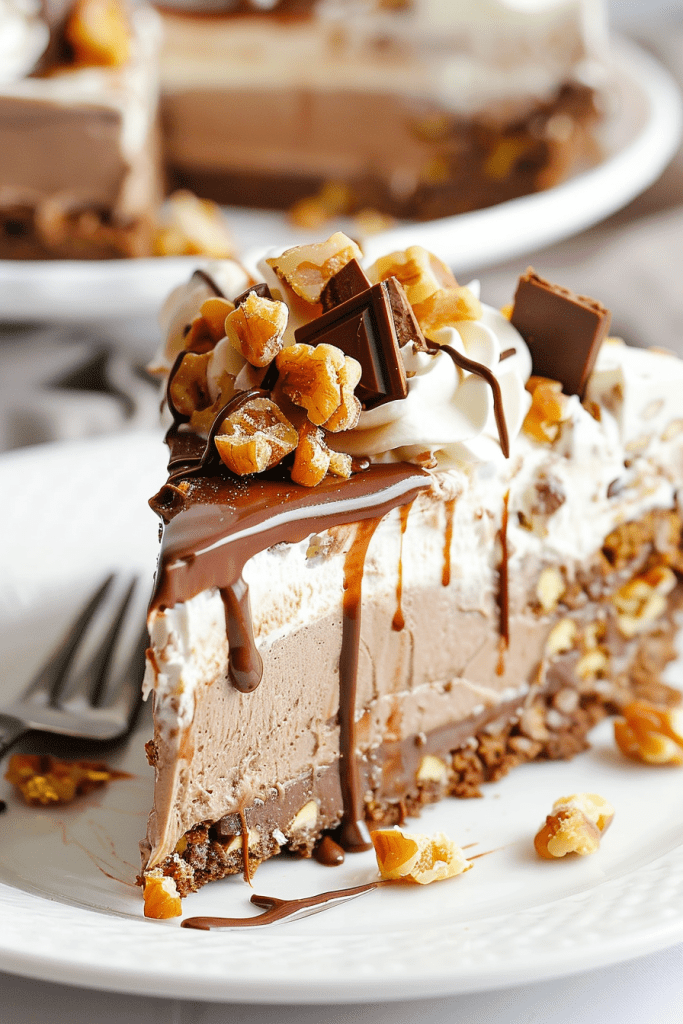 Serving Snickers Cheesecake