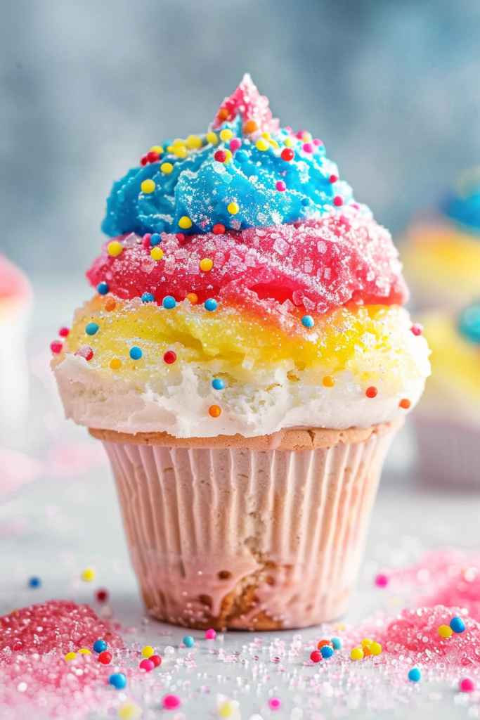 Serving Snow Cone Mini Cupcakes