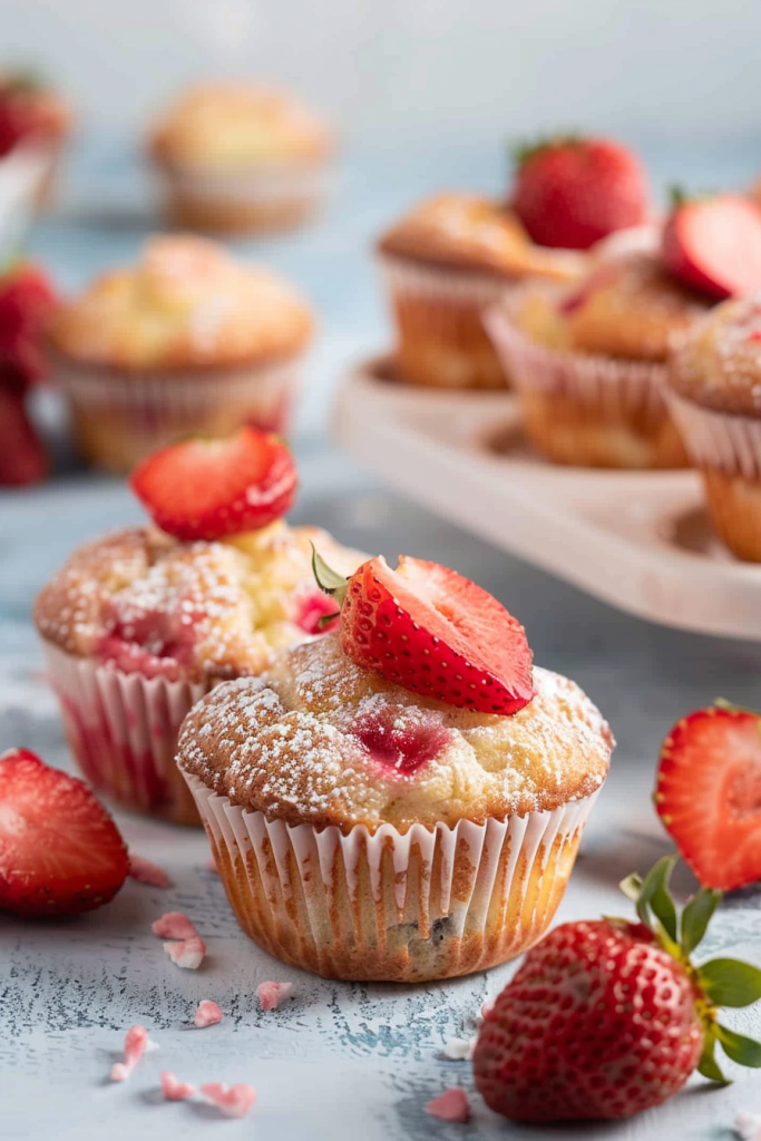 Serving Strawberry Muffins