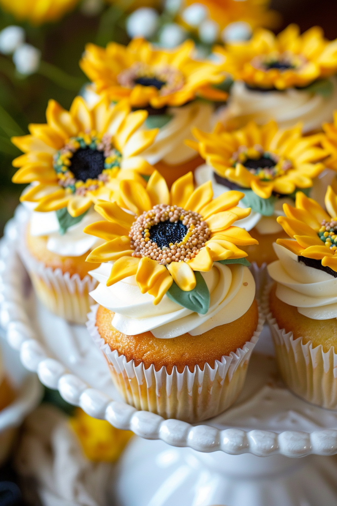 Baking Sunflower Cupcakes